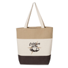 Cafe Gray Striped Weekender Tote